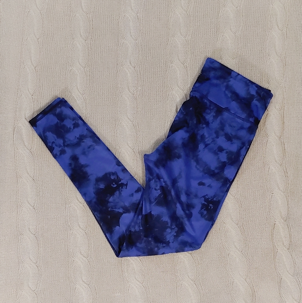 Athleta blue tie dye leggings
